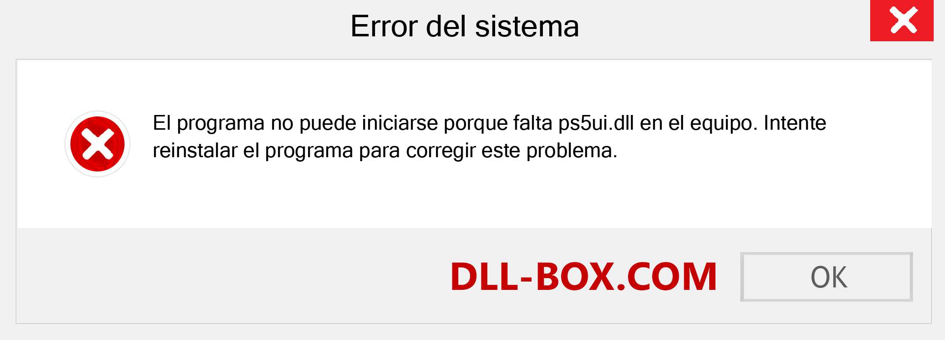 ¿Falta el archivo ps5ui.dll ?. Descargar para Windows 7, 8, 10 - Corregir ps5ui dll Missing Error en Windows, fotos, imágenes